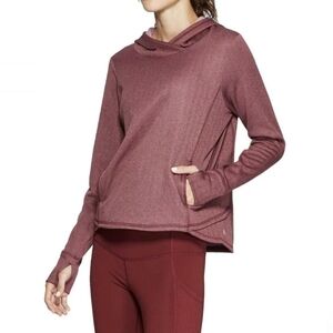 Champion Pink and Maroon Fleece Pullover Hoodie